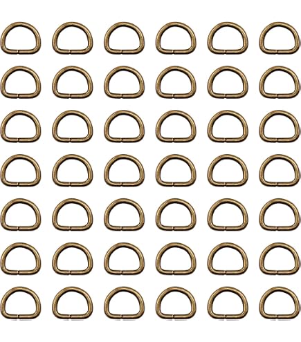 20 Anelli A D In Metallo 45mm – Fibbie Non Saldate Per Borse, Cinture E Progetti Fai Da Te