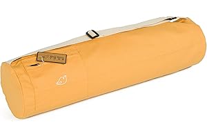 Blue Dove Yoga Chennai Yoga Mat Bag made from Organic Cotton Yoga Bag with External Zip Up Pocket Choice of Colours