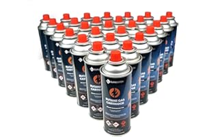 Eurocatch Cartouche de gaz - 28 pièces - Gaz butane - Bouteilles de gaz - Douilles à gaz - Douilles à gaz butane - Recharge - 227g