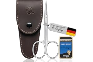 marQus Ciseaux à ongles de qualité supérieure Solingen/Allemagne – Extra tranchants avec lame incurvée et étui - pour les mains et les pieds - Convient également pour les gauchers