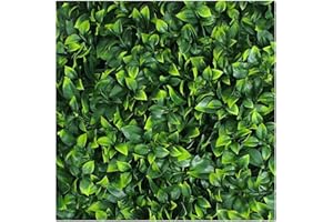 ULAND 12Pc in 20" x 20", Artifical Topiary Gardenia Hedges Panels, Faux Plant Shrubs Greenery Backdrop Wall Decorations, Outdoor Privacy Screen Fence