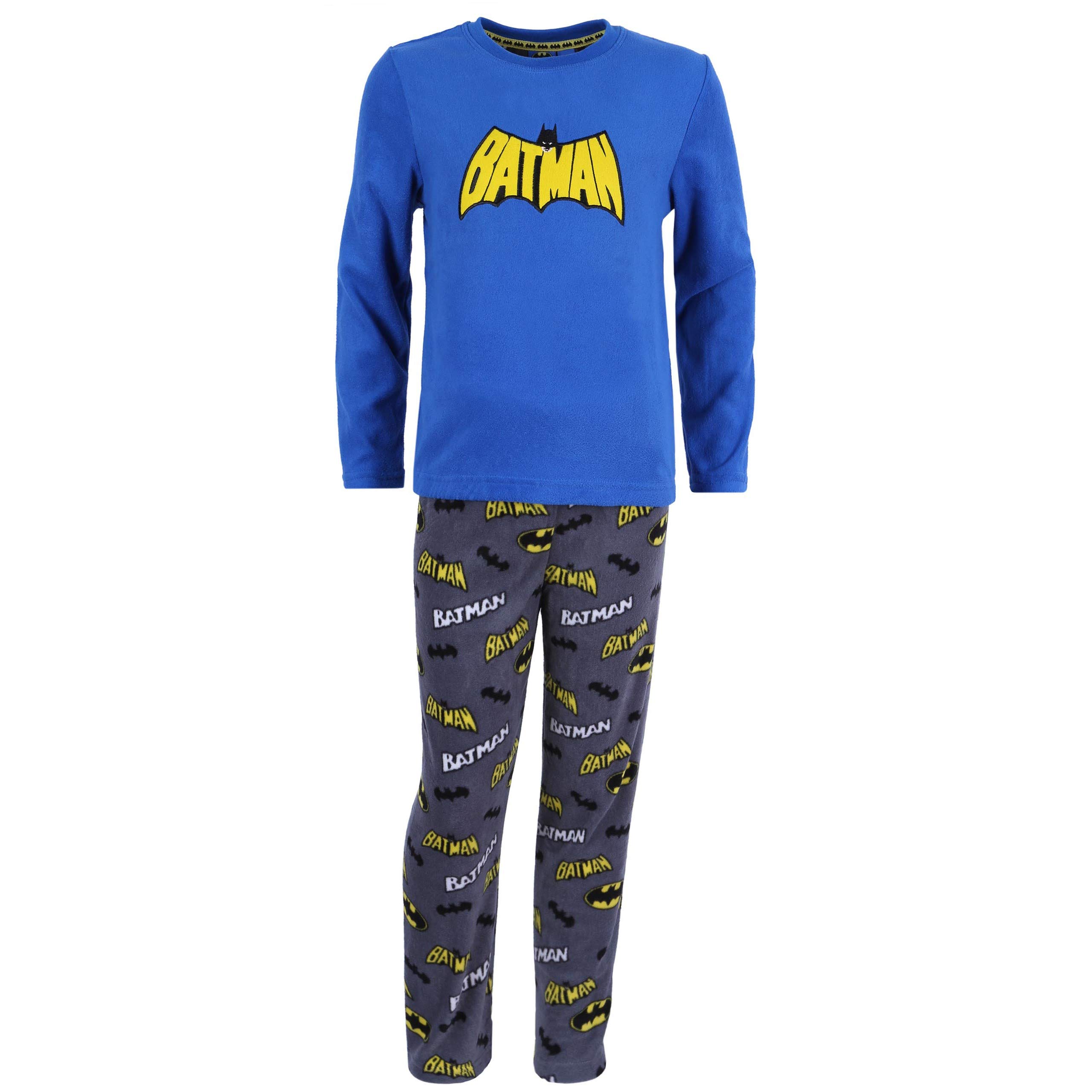Batman-DC-COMICS-Blauer-Grauer-Pyjama