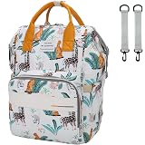 Xunteny Zaino Fasciatoio Multifunzione, Grande Capacità, Impermeabile, Con Tasche Isolate Per Biberon E Cinghie Per Passeggino, Unisex