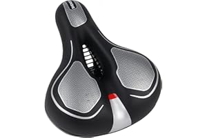 BWBIKE Bike Saddle, Soft Bike Seat Cushion, Comfortable Bike Saddle Fit for City Bikes, Exercise Bike and Indoor Spin Bikes