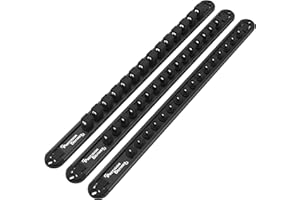 Precision Defined Porta Bussole in Alluminio 3 Pezzi | Nero, 1/4 di Pollice 16 Clip, 3/8 di Pollice 16 Clip, 1/2 Inch 14 Clip | Ruota 360°