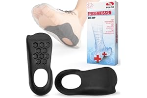 SULPO Talloniera per spina calcaneare - 3/4 Solette ortopediche per tallonite e piedi piatti - Proteggi tallone per scarpe - Cuscinetti tallone per fascite plantare e il dolore ai piedi - 40-43 / L