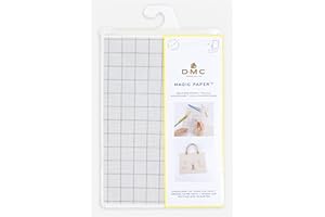 DMC - Feuille Magique A4 Petits Carreaux - 1 Feuille Vierge, Soluble et autocollante - Broderie Traditionnelle et Point de Croix