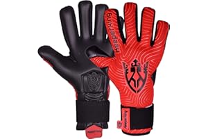 Keeperking Guanti da portiere per adulti, da calcio, da uomo, cuciture interne, impugnatura professionale, 4 mm, vestibilità sicura, unisex, Jonior, varie misure e colori