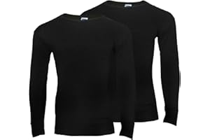 Heat Stoke Men's Thermal Long Sleeves T-Shirt Long Johns Trouser Warm Base Layer Black Charcoal S,M,L,XL,XXL