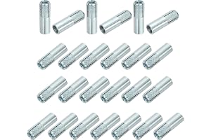 PATIKIL 25 st internt slagankare M12 räfflade islagpluggar 16 x 50 mm