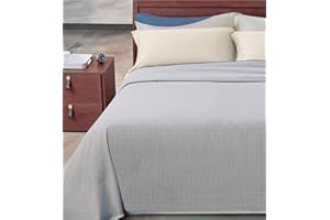 Passione per le tele COPRILETTO IN COTONE TINTA UNITA. Copriletto primavera/estate in piquet di cotone tinta unita millerighe leggero traspirante 8 colori disponibili (una piazza e mezza, perla)