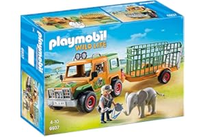 Playmobil 6937 Véhicule avec éléphanteau et soigneurs