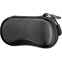 Étui à Lunettes FINTIE Double Compartiment - Pour 2 Paires, Fermeture éclair, Mousqueton, Protection Anti-rayures