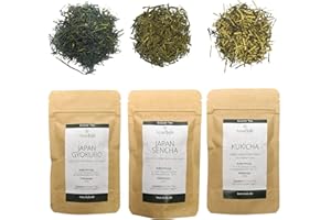 ‎TEACLUB Japanischer Grüner Tee Lose Probierset Geschenkset 3x 20g, Signature Premium Grüntee Japan Sencha Gyokuro Kukicha, Japanese Green Tea TeaClub
