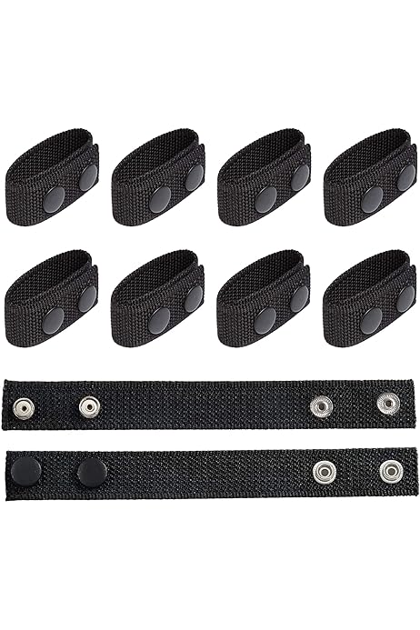 Passanti Per Cintura Tattici 10 Pezzi - In Nylon, Con Doppio Pulsante, Per Cinturoni Polizia E Outdoor