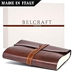 Tivoli Diario/Taccuino in Pelle riciclata, Realizzato a mano da Artigiani Toscani, Include Scatola Regalo, A5 Marrone