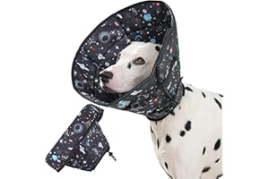Avont Soft Dog Cone After Surgery, Buster Collars for Dogs, Pet Elizabethan Recovery Neck Collar, Head Cone Prevent Licking -Star(M)