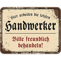 Nostalgic-Art Retro Blechschild „Werkstattregeln“ – 20x30 Cm, Metall, Vintage Design – Deko Für Garage, Werkstatt & Bar