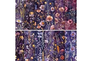 PLUSHCEWT 24 Blatt 6"x6" Florales Scrapbook Papier, Elegantes Vintage-Blumenmuster Dekorpapier für DIY Scrapbooking, Kartenherstellung, Kunsthandwerk Fotoalben Journale Geschenkverpackung (Lila)