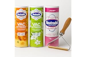 MO'S SUPER STORE Shake and Vac Carpet Cleaner Powder Bundle | Vac N Fresh Carpet Cleaner Freshener Deodoriser Powder, Removes Odor & Enhances Freshness | Multi Scent Bundle (3 Pack) with Lint Remover