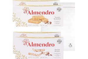 PREMIUM PENGUIN El Almendro – Lot de 4 paquets de 4 amandes croustillantes nougat et tourron doux – amande crémeuse turron turron Blando y Duro con Almendras Calidad Suprema avec pochette de rangement rapide premium