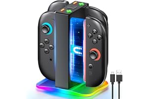 FANXIEAST Latest Charging Dock for Nintendo Switch 2 Joy Con,Magnetic Controller Charger Station with LED Indicators Support 4 Joy Con Charging,Fast Charging and Storage Stand for NS2 Joycon Accessories