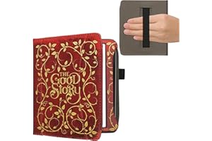 kwmobile Etui typu flip kompatybilne z Pocketbook Era/Era Color - przednie uchwyt na rękę - okładka na książkę Good Story Żółty Pomarańczowy Czerwony