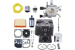 Mtanlo 35mm Kit pistone Cilindro per Stihl FS120 FS200 FS250 Trimmer con Filtro Aria carburatore Kit Riparazione carburatore Sostituire 4134 120 0653