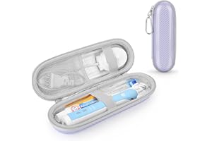 PHD KEISI Étui de Voyage Électrique pour Brosse à Dents Braun Oral B/Oral-B Pro/Sonicare Electric Toothbrush avec Accessoires de Rangement, Étui de Voyage Rigide Portable (Violet)