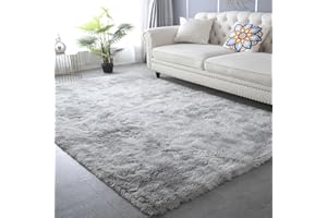 Bestash Alfombra Salon,Alfombras de Habitacion,Grande Alfombra Dormitorio Modernas Antideslizante Pelo Largo,Tapete Quarto Carpet Rugs for Living Room Niña/Juvenil/Adulto(Gris,160 * 230cm)