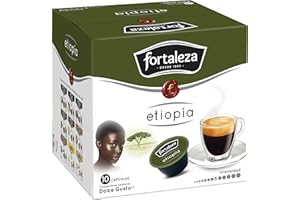 CAFÉ FORTALEZA – DESDE 1885 - Café FORTALEZA - Cápsulas de Café Etiopia Compatibles con Dolce Gusto
