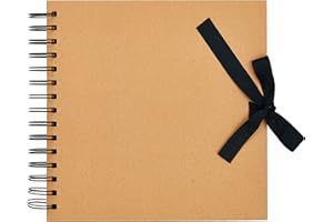 Papermania Álbum de recortes, Kraft, marrón, 20,3 x 20,3 cm, 40 hojas, crea tu propio álbum de fotos y decora con accesorios de álbumes de recortes, libro para recuerdos del hogar, añade papel