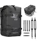 AFISHTOUR Waterdichte motorzadeltassen - 30L motorfiets bagagetassen voor motorfiets reizen - motorfietstassen tassen - afneembare tas voor scooter, Honda, Suzuki, Yamaha (zwart, 2 stuks