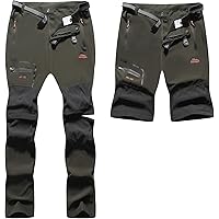 BenBoy Herren Wanderhose Wasserdicht Trekkinghose Atmungsaktiv Zip Off Outdoorhose Schnell Trockend Leicht Camping…