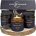 Wick & Windsor Scented Candles Gift Set – Mothers Day & Birthday Gifts for Women – Soy Wax with Crackling Wooden Wicks Aromatherapy Candle Set - Midnight Collection