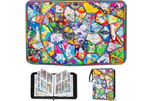 FUXGAOZH Classeur Carte Pokemon,50 Pages Classeur Carte,400 Poches Cartes Album Porte Cartes,Portable Imperméable Album de Collection pour Carte,Un Cadeau Les garçons et Les Filles (CM400)