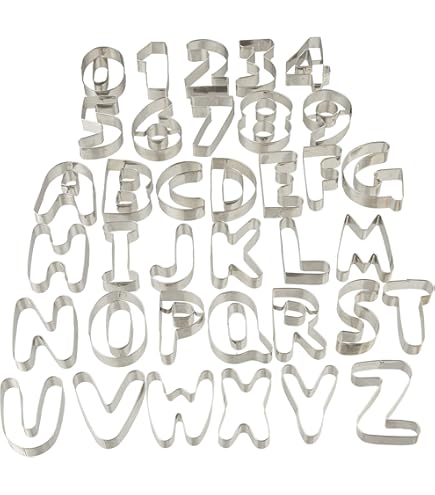 26 stuks alfabet letter koekjessnijders vormen roestvrij staal - metalen fondant lettersnijders voor festivals en dagelijks gebruik - lettervorm doe-het-zelf koekjesvorm voor fondant koekje, cake