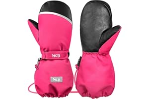 MCTi Kids Ski Mittens Waterproof Warm Winter Snow Skiing Snowboard Gloves Boys Baby Toddler Mitts