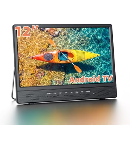 7 Inch Draagbare Tv, TFT LED-scherm Digitale Tv voor Auto Caravan Kamperen Oplaadbare Batterij-aangedreven Televisie-videospeler met Afstandsbediening, AV, USB-interface