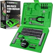 Kit Riparazione Pneumatici Tubeless Per Moto E Auto - Con 15 Spine A Fungo