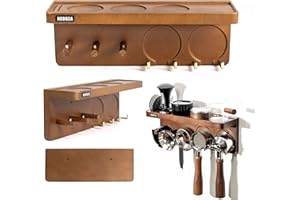NEOUZA Estación de soporte para accesorios de espresso, organizador de pared para distribuidor de café de 51/53/58 mm, estante de almacenamiento para bar, oficina en casa