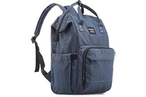 KiddyCare Mochila Bebé para Pañales con Correas Ajustables para el Hombro - Mochila Maternidad Pañalera para Niños y Niñas - Bolso Bebé con Múltiples Bolsillos, Impermeable y Lavable a Máquina