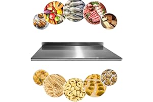 GENERICO PRM Acciai Tagliere Acciaio Inox Misura Personalizzabile - Tagliere da Cucina e Spianatoia Acciaio Inox per Impastare Pizza, Pane, Pasta Sfoglia, Cioccolato e Dolci - Larg 700x560 Piega 20mm