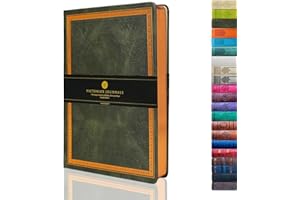 VICTORIA'S JOURNALS Leatherette Vintage Journal Hard Cover Lined Notebook Old Looking Travel Diary, A5 Size 5.7'' x 8.1''