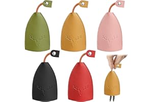 GROVL Car Key Case 5Pcs Cute Creative Pull Out Key Sleeve Car Key Holder Bag PU Leather Key Wallets Housekeepers Cartoon Leather Large Capacity Car Key Sleeve for Men Women