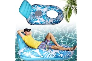 May Huang Materac dmuchany, 4 w 1, hamak wodny dla dorosłych, zabawka wodna, akcesoria do basenu, nadmuchiwany hamak na fotel, materac, siedzisko, materac do pływania