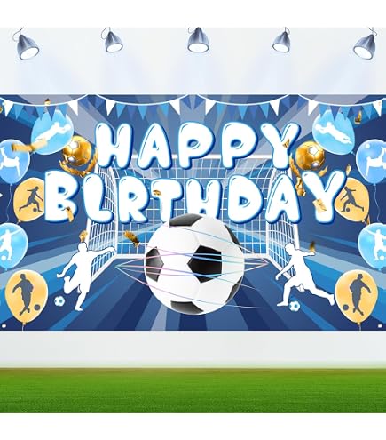Set De Vaisselle Jetable Football - 52 Pièces Pour Anniversaire Enfant à Thème Sportif