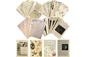 LUMINARYLAIR 120 Hojas Papel Decorativo Scrapbooking Vintage 20.5×14.5cm para Manualidades, Album Fotos, DIY Decoración, Diario, Libro de Recortes