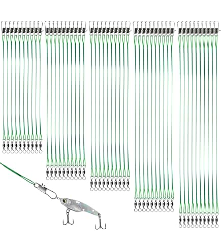 Bas De Ligne Fluorocarbone – Lot De 12, 30 Cm, Avec émerillon Et Mousqueton – Pour Carpe, Carnassier, Eau Douce Et Mer