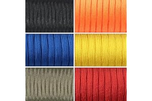ACESOME ㅤ ACESOME 100ft/31 metres Paracord Rope 7 Inner Strands Nylon Rope 550lb Breaking Strength, 4mm Paracord Bracelet Cord, Paracord Ropes, Polypropylene Outdoor Survival Rope (Orange, 100ft/ 31 metres)